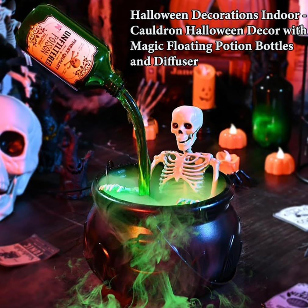 Flame Witch Bucket Halloween Decoration