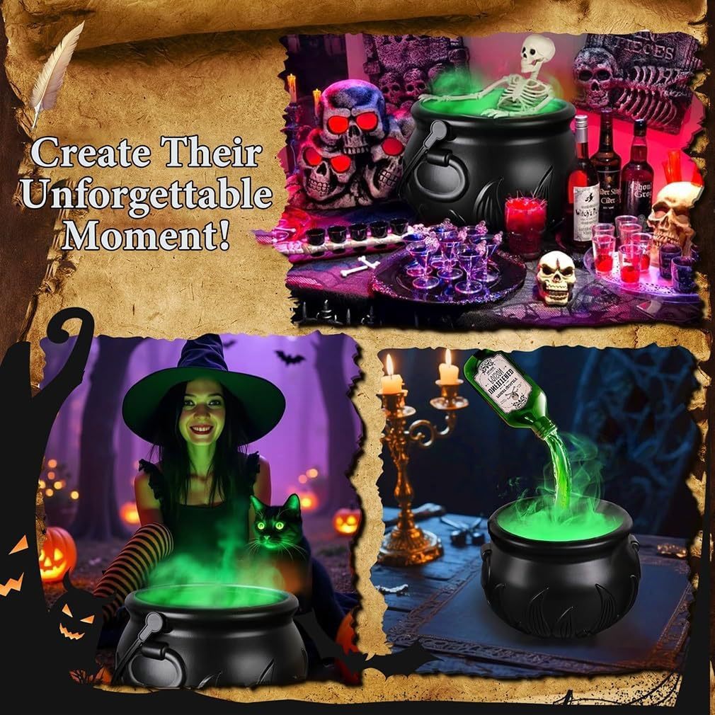 Flame Witch Bucket Halloween Decoration